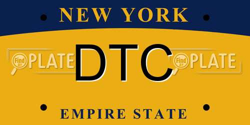DTC New York License Plate