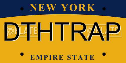 DTHTRAP New York License Plate