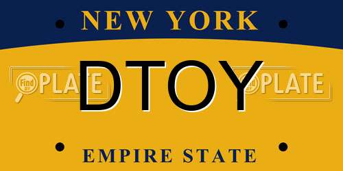 DTOY New York License Plate