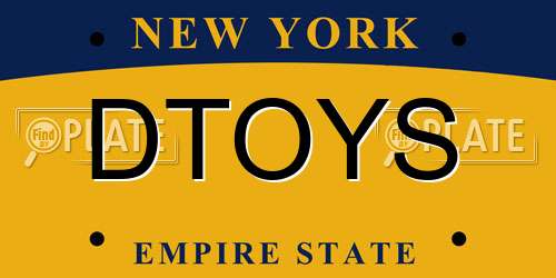 DTOYS New York License Plate