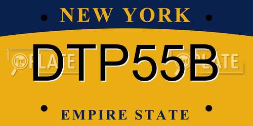 DTP55B New York License Plate