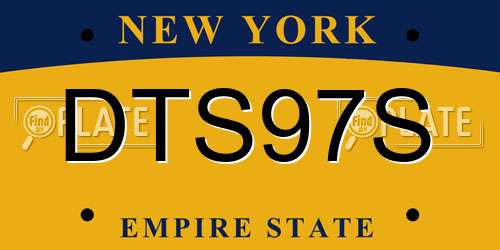 DTS97S New York License Plate
