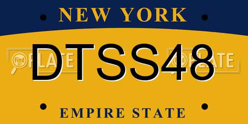 DTSS48 New York License Plate