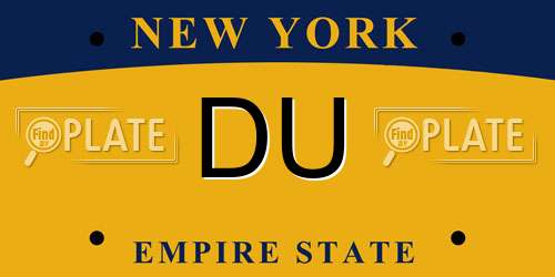 DU New York License Plate