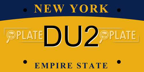 DU2 New York License Plate