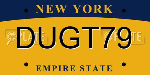 DUGT79 New York License Plate