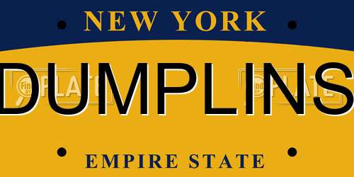 DUMPLINS New York License Plate