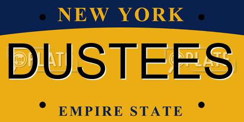 DUSTEES New York License Plate