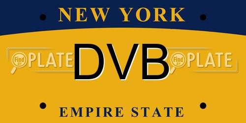 DVB New York License Plate