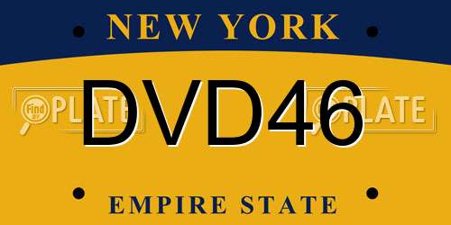 DVD46 New York License Plate