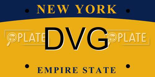 DVG New York License Plate