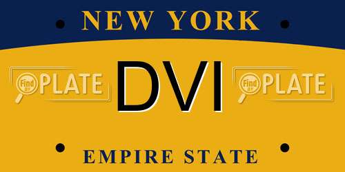 DVI New York License Plate