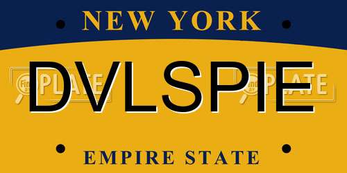 DVLSPIE New York License Plate
