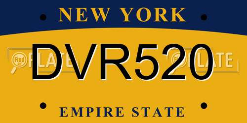 DVR520 New York License Plate