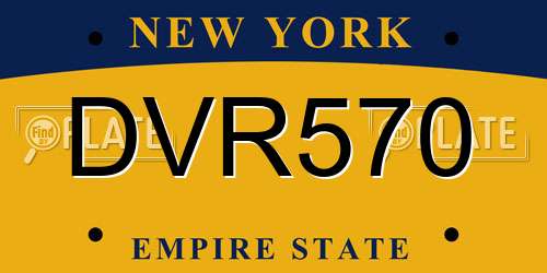 DVR570 New York License Plate