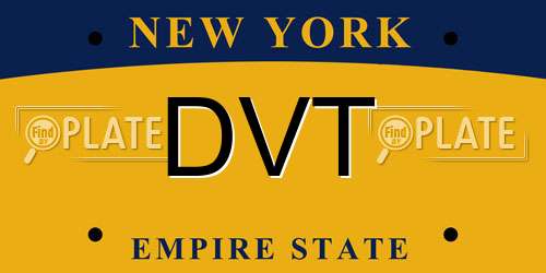 DVT New York License Plate