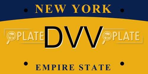 DVV New York License Plate