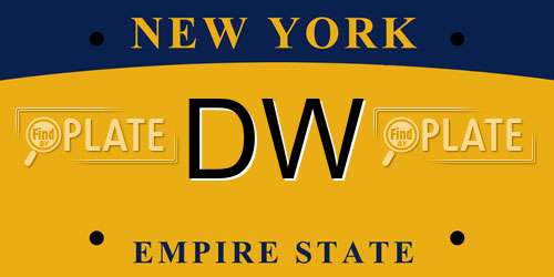 DW New York License Plate
