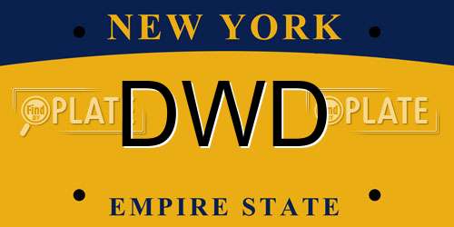 DWD New York License Plate