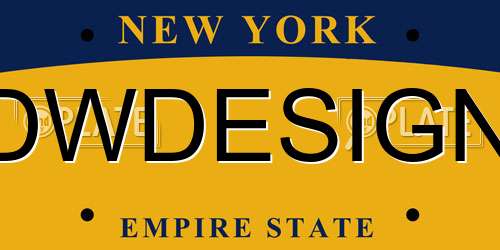 DWDESIGN New York License Plate