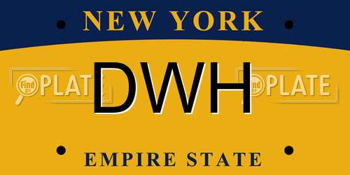 DWH New York License Plate