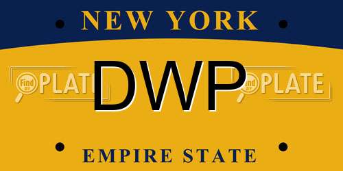 DWP New York License Plate
