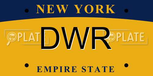 DWR New York License Plate
