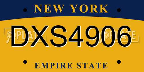 DXS4906 New York License Plate