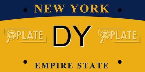 DY New York License Plate