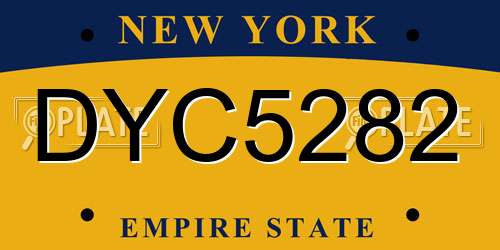 DYC5282 New York License Plate
