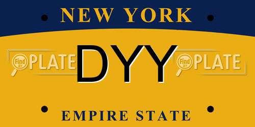 DYY New York License Plate