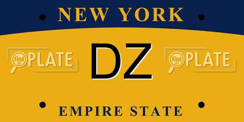 DZ New York License Plate