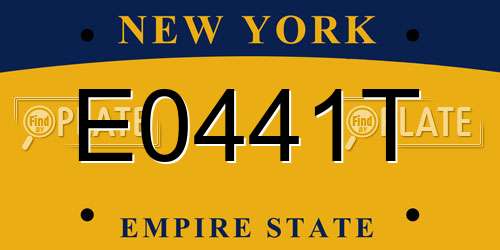 E0441T New York License Plate