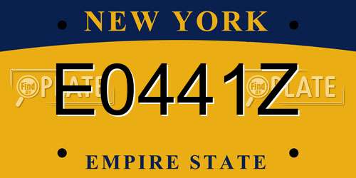 E0441Z New York License Plate