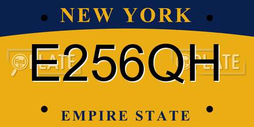 E256QH New York License Plate