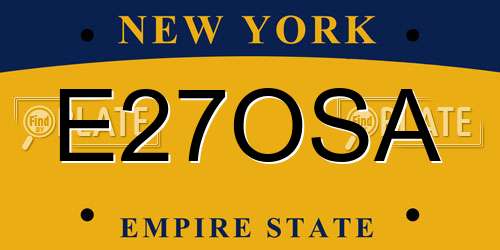 E27OSA New York License Plate