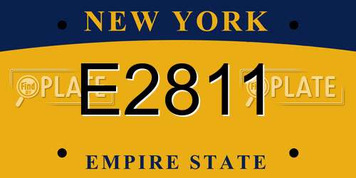 E2811 New York License Plate