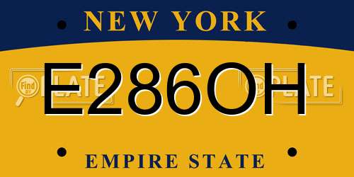 E286OH New York License Plate