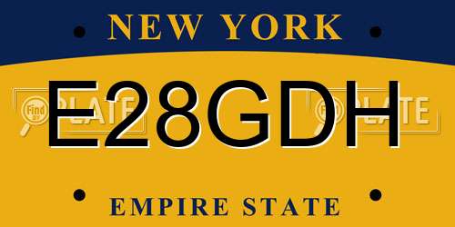 E28GDH New York License Plate