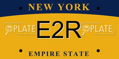 E2R New York License Plate