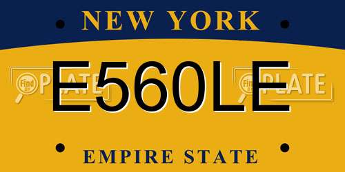 E560LE New York License Plate