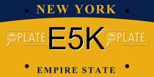 E5K New York License Plate