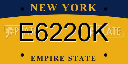 E6220K New York License Plate