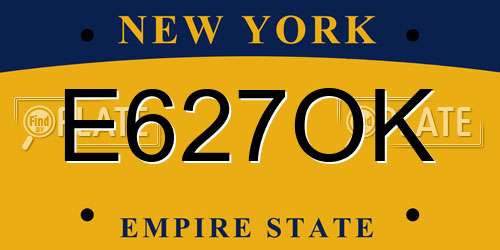 E627OK New York License Plate