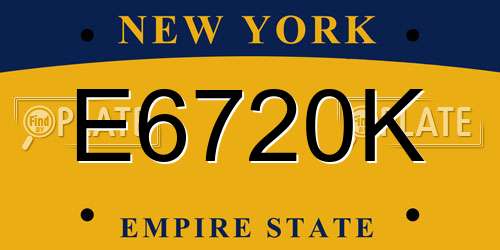 E6720K New York License Plate