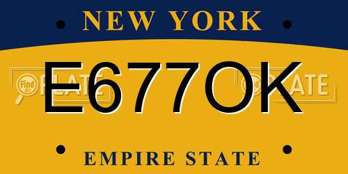E677OK New York License Plate