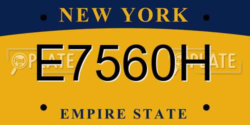 E7560H New York License Plate