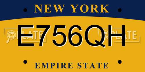 E756QH New York License Plate