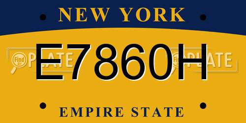 E7860H New York License Plate