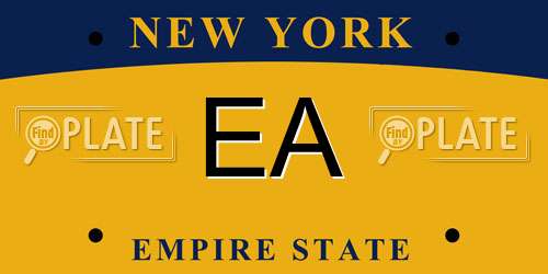 EA New York License Plate